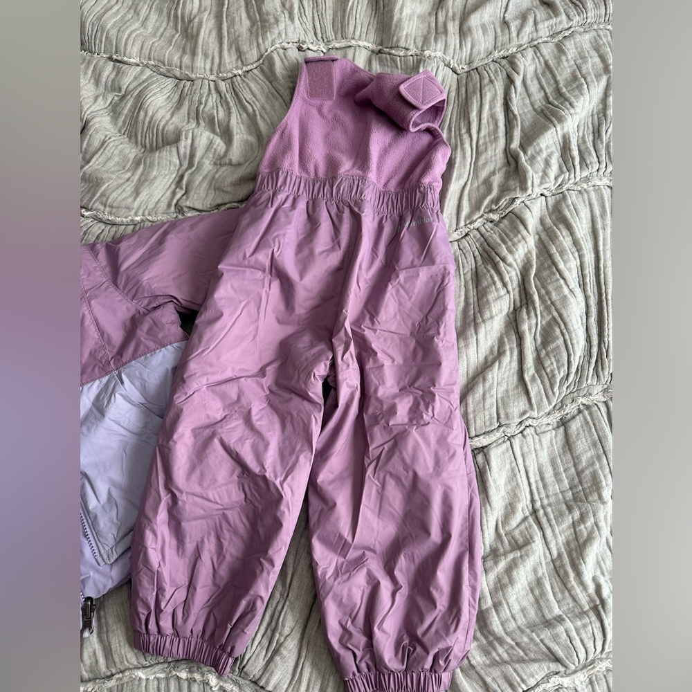 Columbia Kids' Lavender Raincoat and Bib Set - Picture 3 of 4